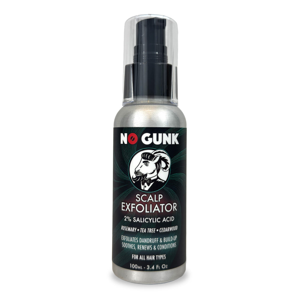 NO GUNK scalp exfoliator – natural 2 % salicylic scrub that lifts buildup, fights dandruff, flakes & itchy, irritated scalp